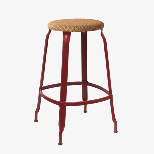 Tabouret Nicolle acier loom galette clair 