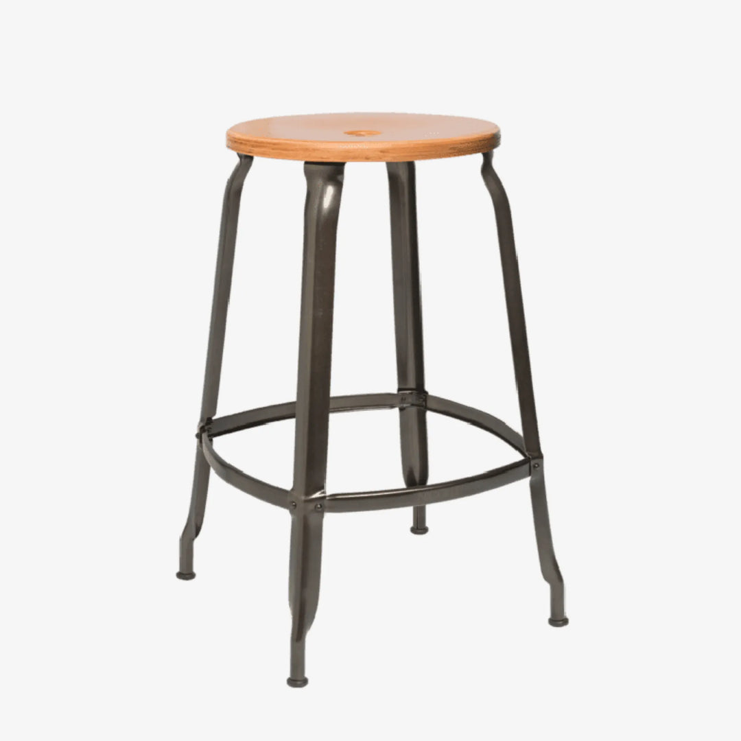 Tabouret Nicolle® métal et bois