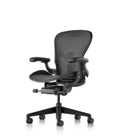 Chaise de bureau Aeron ergonomique et confortable, tissu graphite base noir