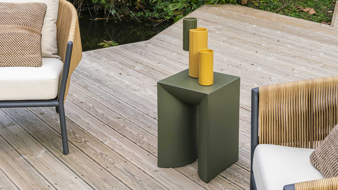 PORTE - Tabouret kaki