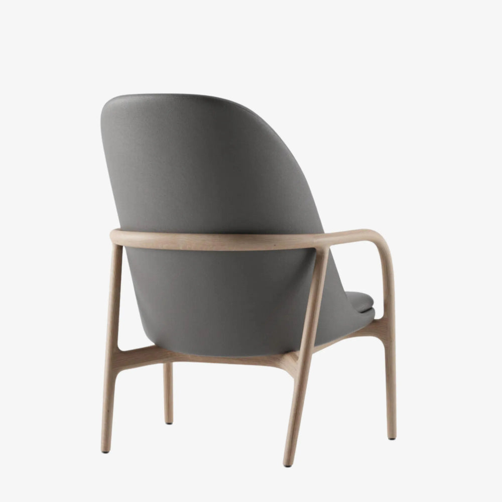 Neva lounge high fauteuil lounge Artisan chene cuir