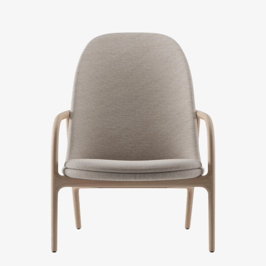 Neva lounge high fauteuil lounge Artisan chene tissu