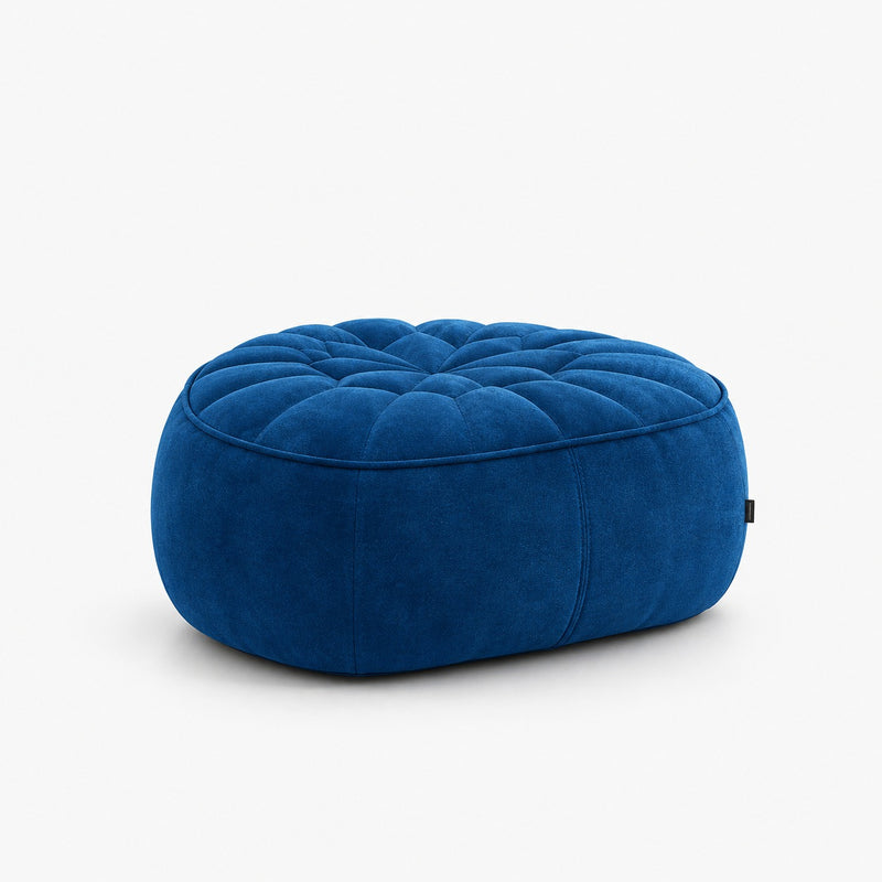 Ottoman - Pouf - tissu Alcantara coloris Navy