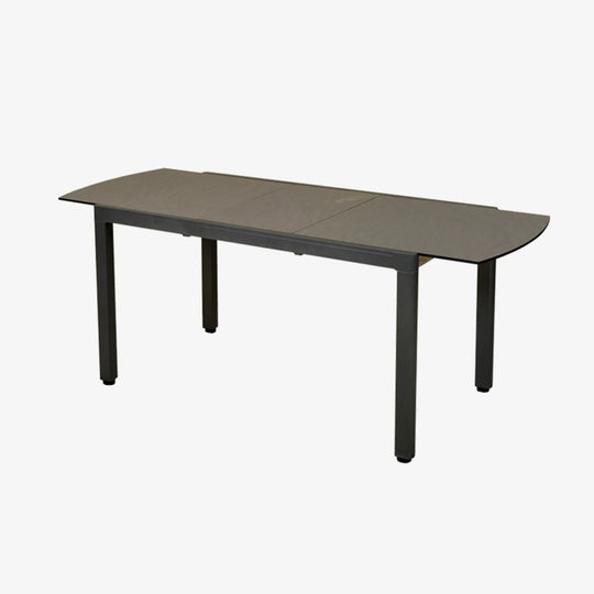 TICAO - Table Balcon - Aluminium gris espace - HPL céramique grise