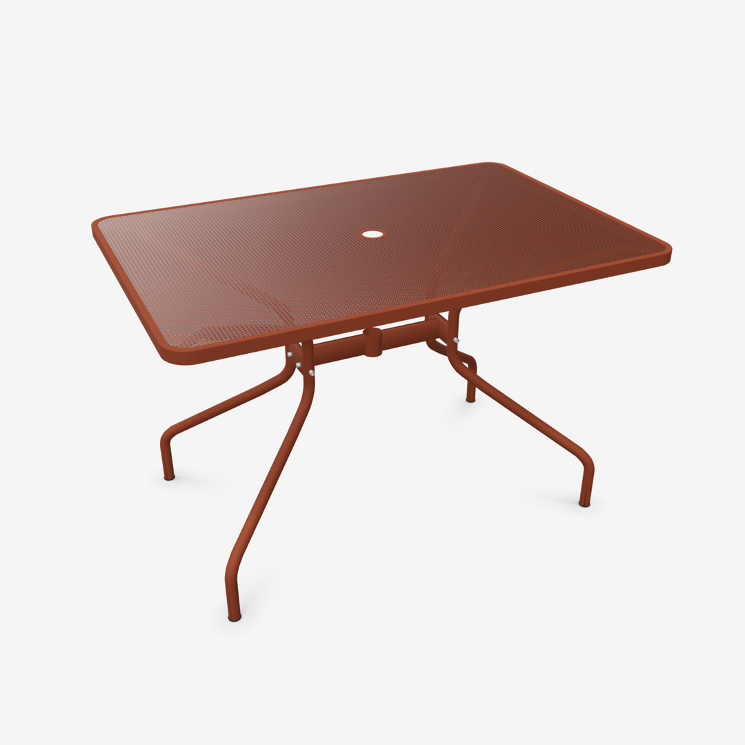 Table Cambi 120cm salon de jardin exterieur outdoor Emu rouge érable