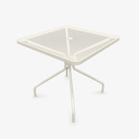 Table Cambi 80x80cm salon de jardin outdoor exterieur Emu blanc matt 