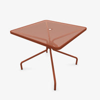 Table Cambi 90x90cm salon de jardin outdoor exterieur Emu rouge érable