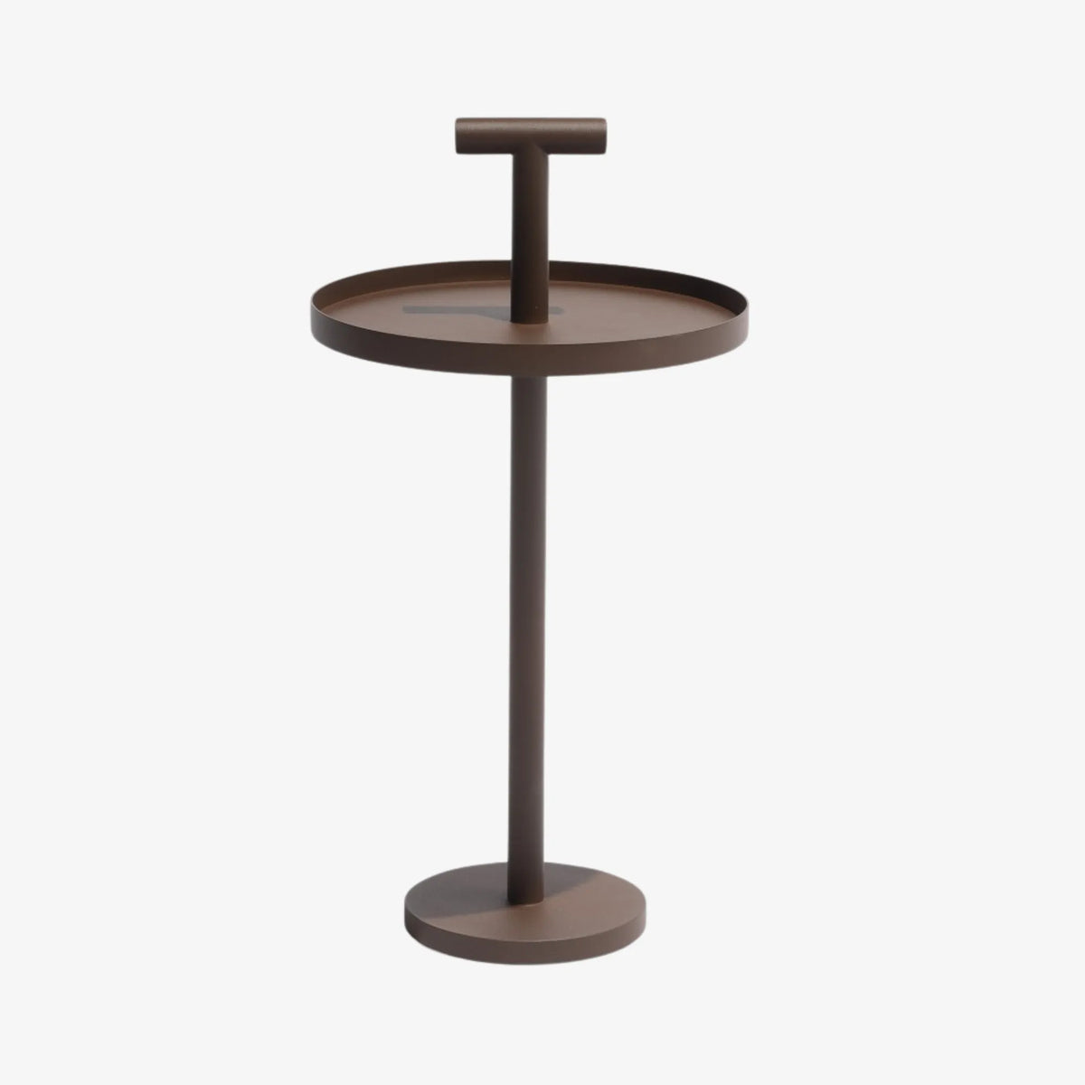 Table d'appoint d'extérieur Albus Todus coloris brun avec poignée