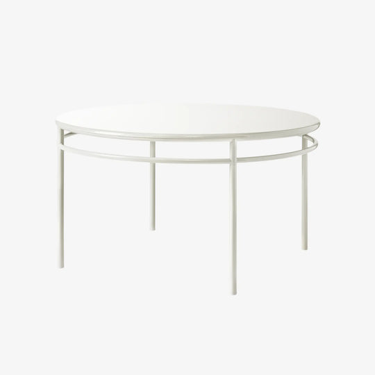 Table café T37 D160 blanc pur