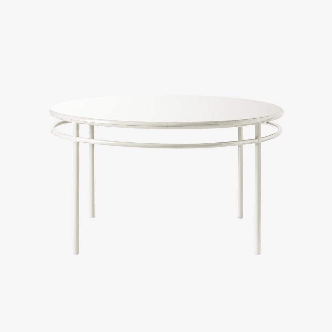 Table café T37 D160 blanc pur