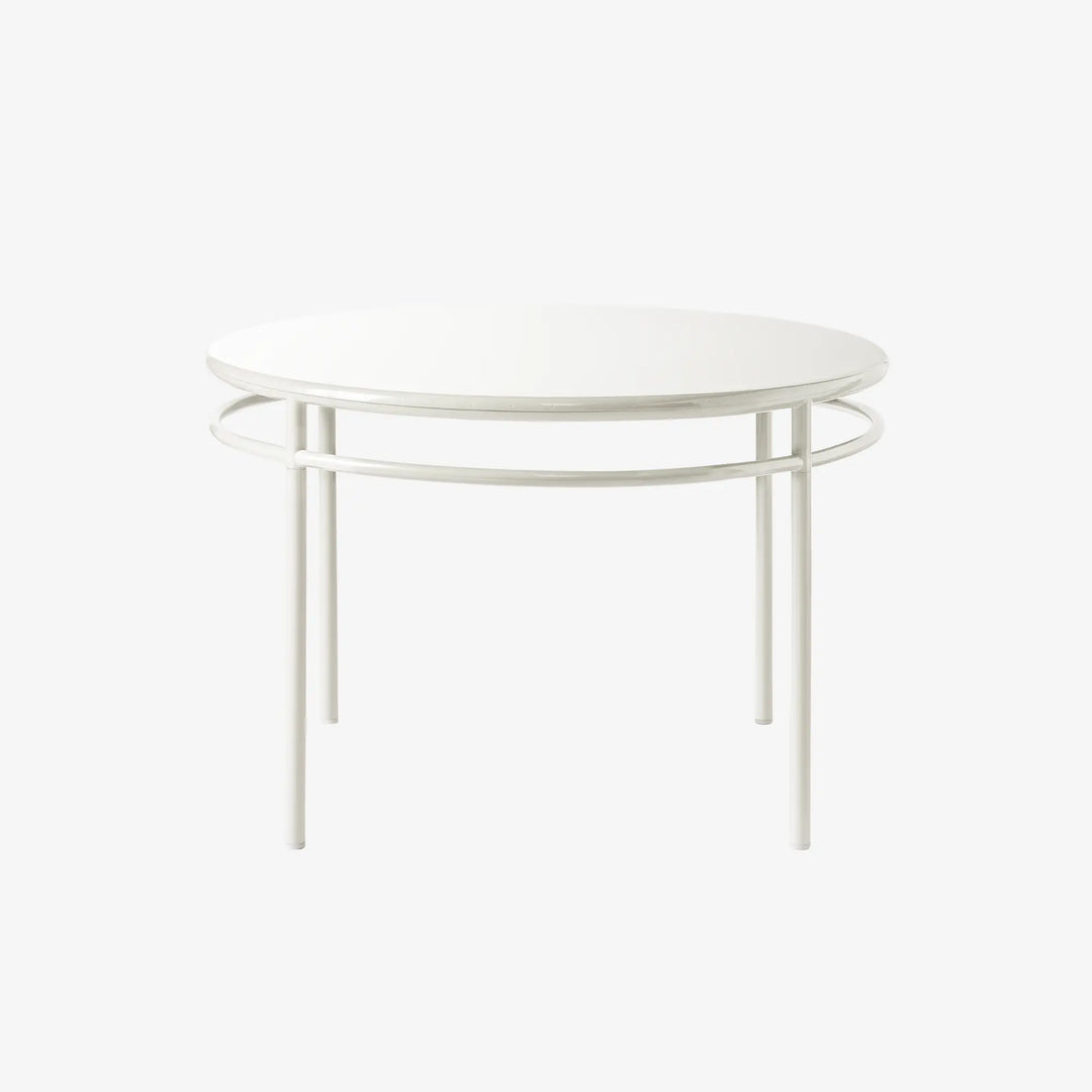 Table café T37 D120 blanc pur