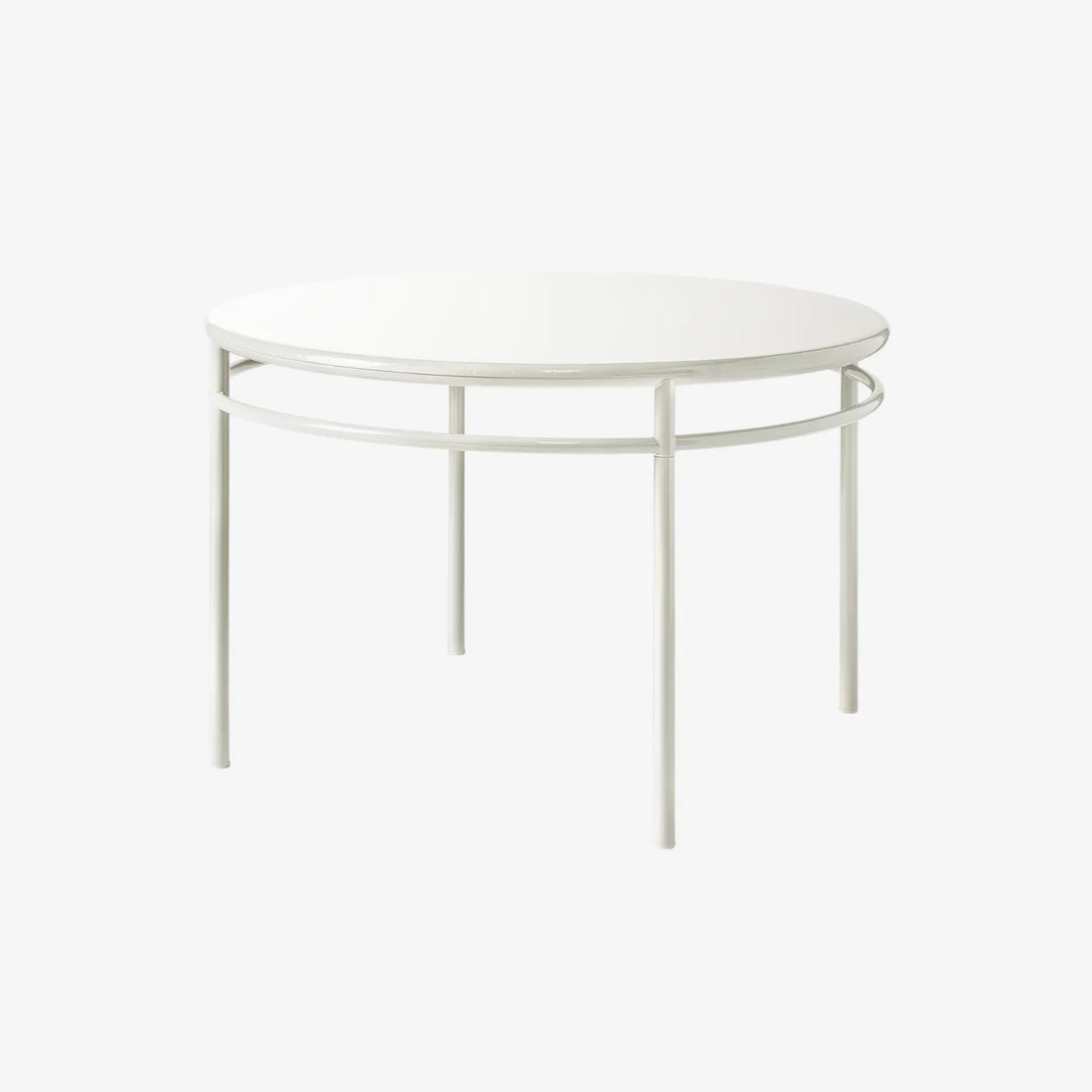 Table café T37 D120 blanc pur