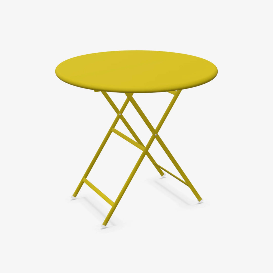 Table de jardin ronde Arc en ciel Emu jaune curry