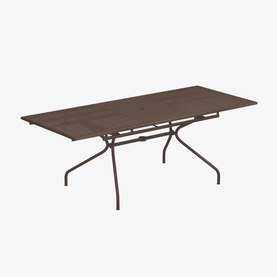 Table repas extensible Athena exterieur salon de jardin outdoor Emu marron d'inde