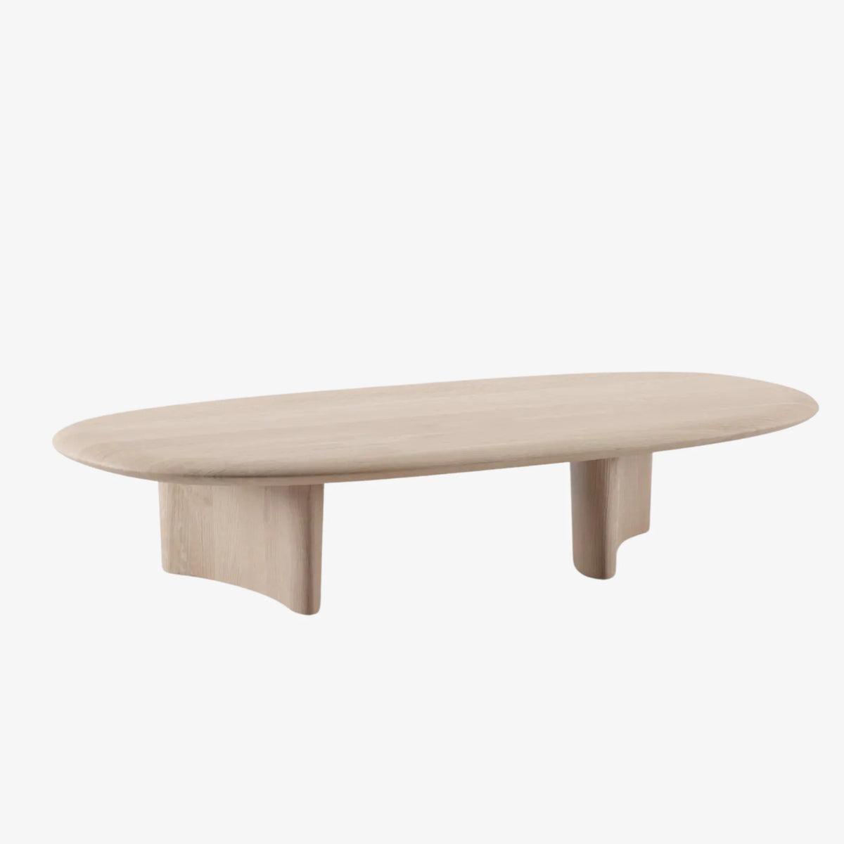 Table basse salon Monument oval chêne Artisan