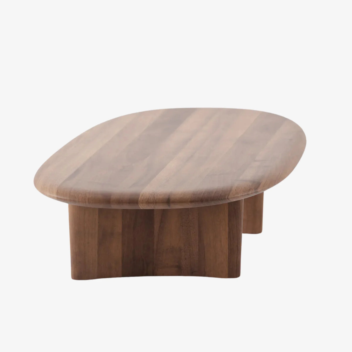 Table basse salon Monument oval noyer Artisan