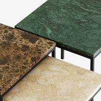table basse table d'appoint Amadora marbre verde latte corsé Cinna