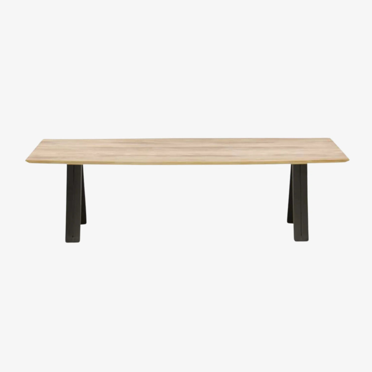 Table repas extérieur teck et aluminium 