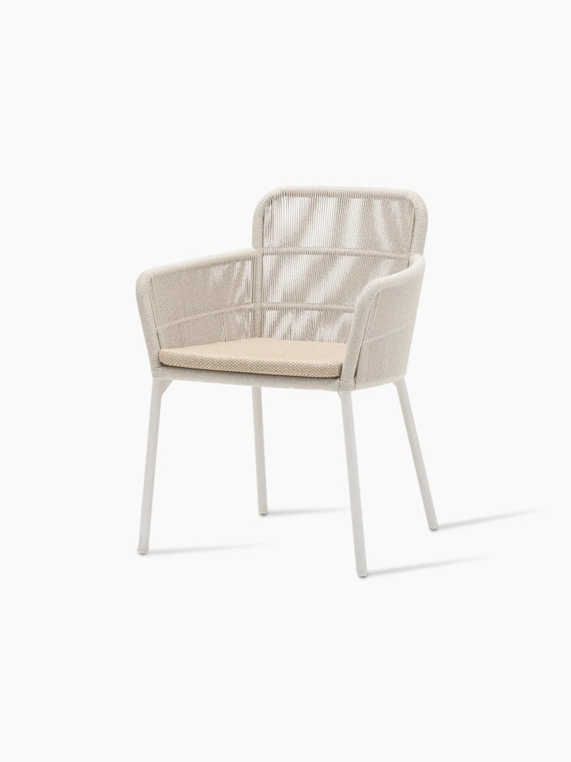 AKARI - Chaise repas extérieur avec coussin d’assise