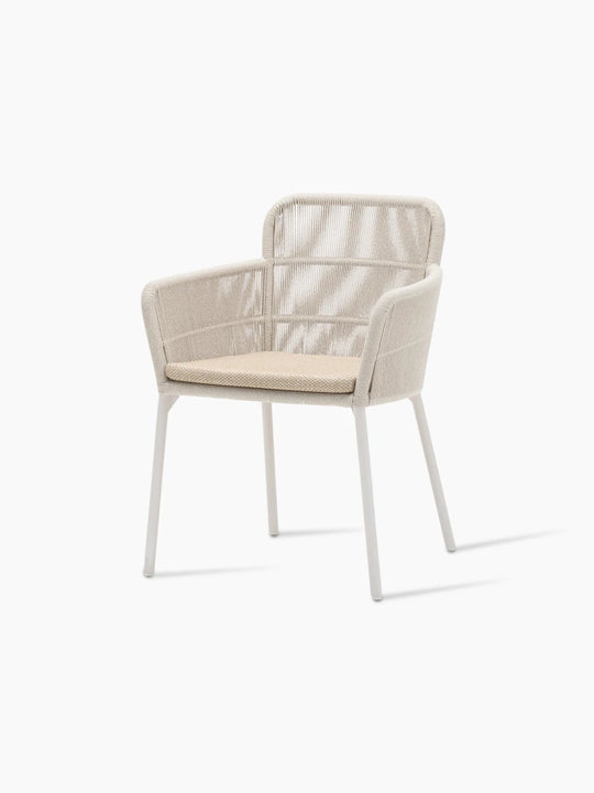 AKARI - Chaise repas extérieur avec coussin d’assise