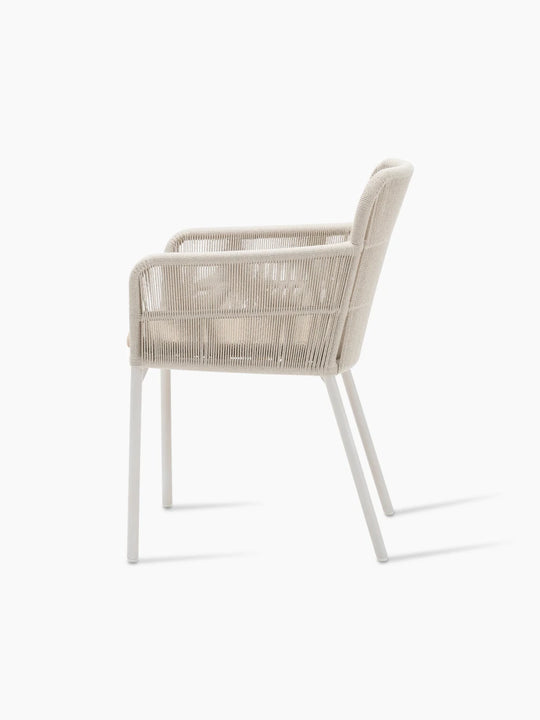 AKARI - Chaise repas extérieur avec coussin d’assise