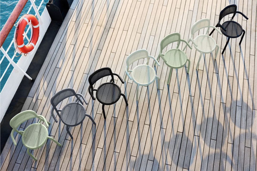 TONI - Chaise de bistrot avec accoudoirs