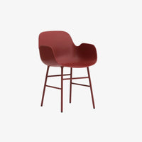 FORM-Fauteuil-pieds-acier-rouge