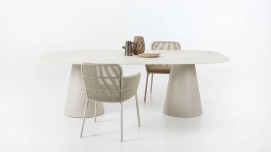 AKARI - Chaise repas extérieur avec coussin d’assise