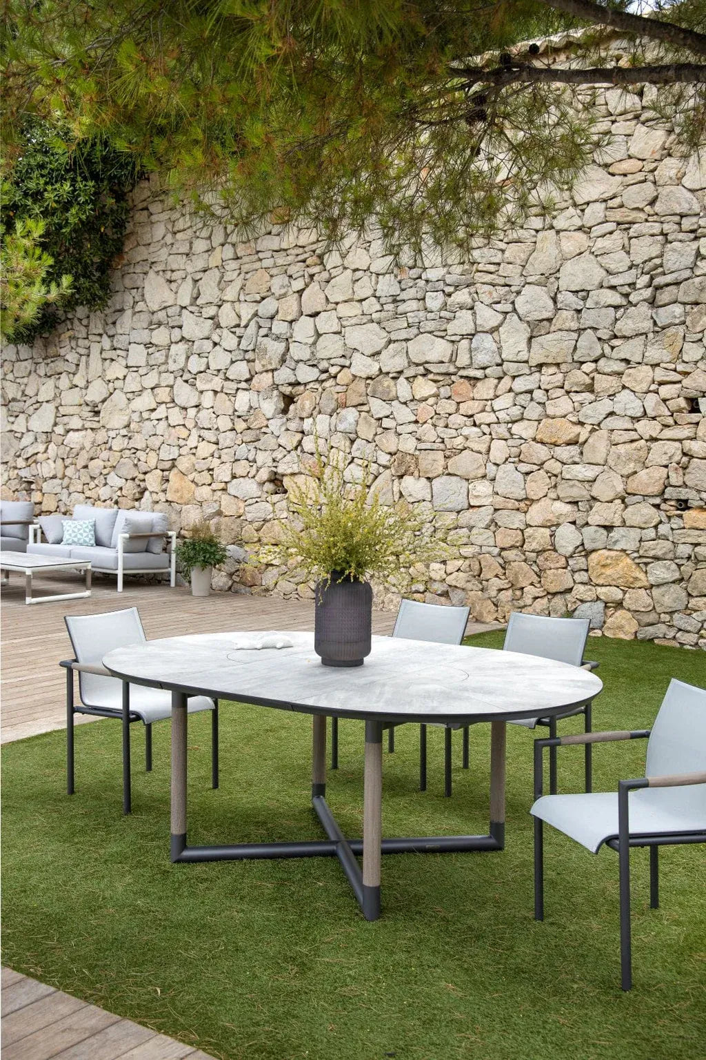 BASTINGAGE - Table repas extérieur extensible