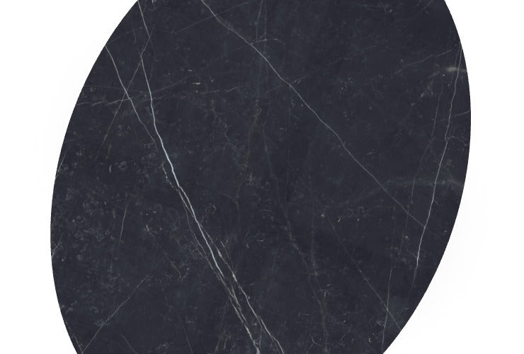 FLÛTE - Table Ovale 180x130 Céramique brillante Marquinia / Modèle d'exposition