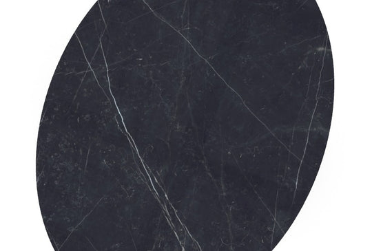 FLÛTE - Table Ovale 180x130 Céramique brillante Marquinia / Modèle d'exposition