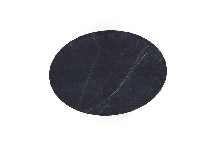 FLÛTE - Table Ovale 180x130 Céramique brillante Marquinia / Modèle d'exposition