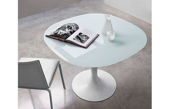 FLÛTE SHAPED - Table Carrée bords arrondis