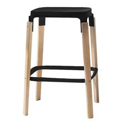 STEELWOOD - Tabouret / Métal et Bois H 78 cm