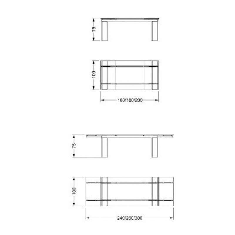 DARDO 72 - Table repas extensible