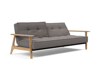 SPLITBACK - Canapé-lit avec accoudoirs bois