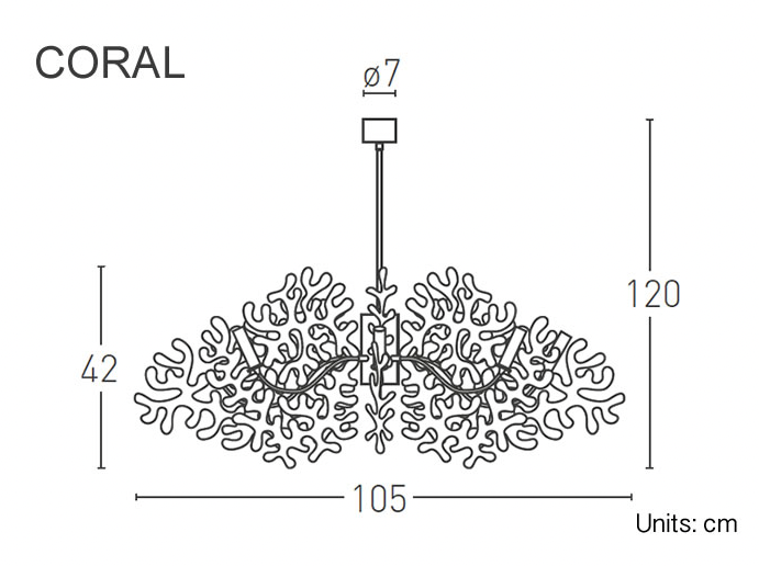 CORAL - Suspension / Noir Brillant