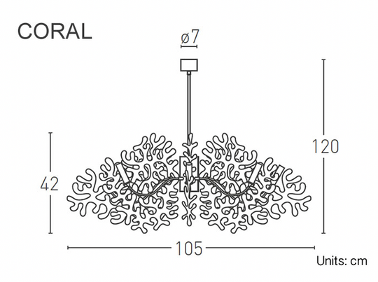 CORAL - Suspension / Noir Brillant