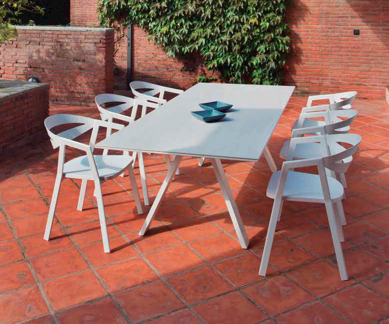 Neverland - table repas plateau céramique anthracite