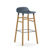 FORM - Tabouret de Bar / H 75 cm pieds chêne